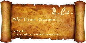Müllner Csongor névjegykártya